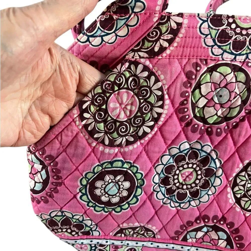 Vera Bradley Rolled Strap Shoulder Bag Cupcake Pink - Picture 3 of 7